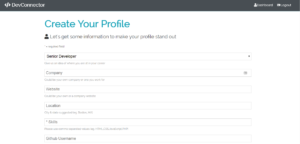 101日目：Dashboard作成とCreateProfile Componentの作成